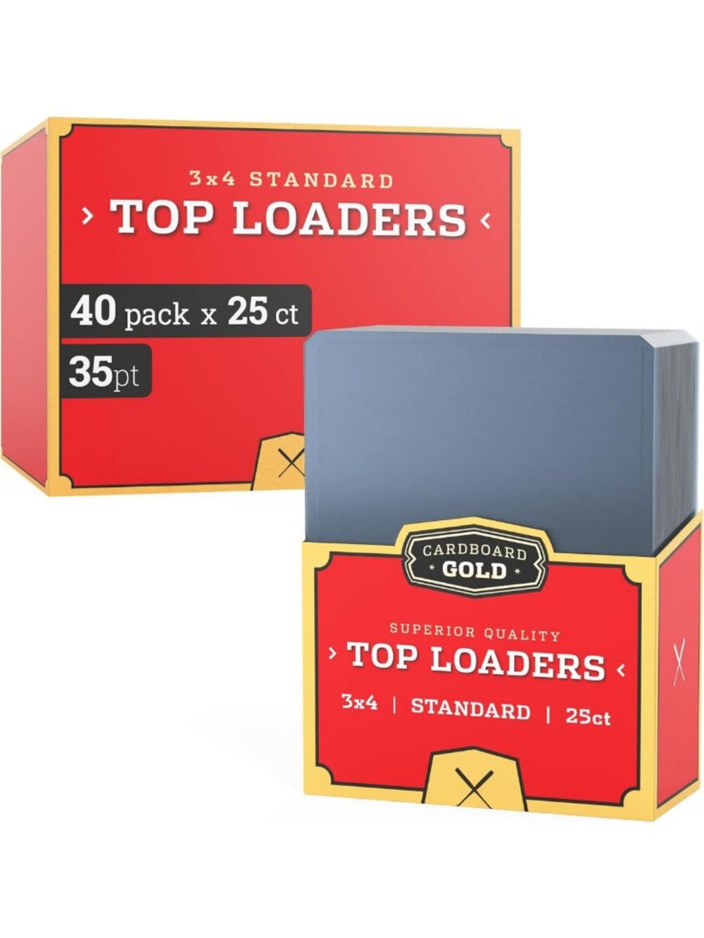 1000 Count Cardboard Top Loaders 35pt for Trading Cards - Durable 3x4 Hard